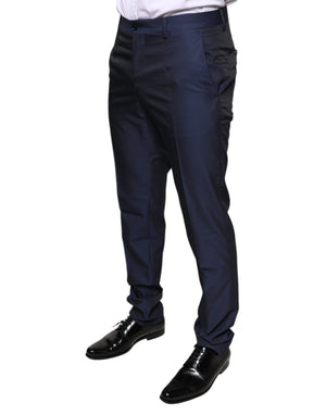 Dolce & Gabbana Blaue Smokinghose aus Polyester
