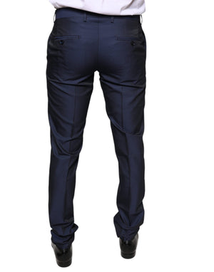 Dolce & Gabbana Blaue Smokinghose aus Polyester