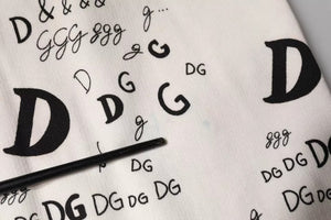 Dolce & Gabbana Weiße Baumwoll-Jogginghose mit Print