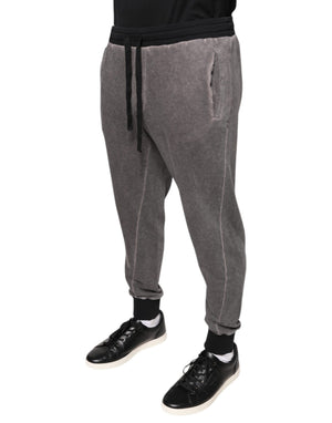 Dolce & Gabbana Graue Baumwoll-Jogginghose