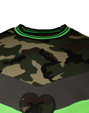 Dolce & Gabbana Mehrfarbiger Camouflage-Sweatshirt-Pullover
