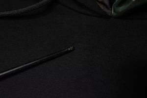 Dolce & Gabbana Schwarzer Kapuzenpullover aus Baumwolle mit Tasche