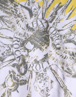 John Richmond Weißes Logo-Sweatshirt aus Baumwolle mit Kapuze Pullover