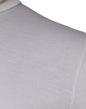 Dolce & Gabbana Weißer Rollkragenpullover für Herren mit langen Ärmeln