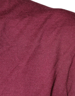 Dolce & Gabbana Kastanienbrauner Kaschmir-Pullover mit V-Ausschnitt für Männer