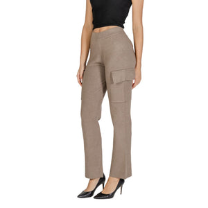 Vila Clothes Beige Viskose Cargo Hose