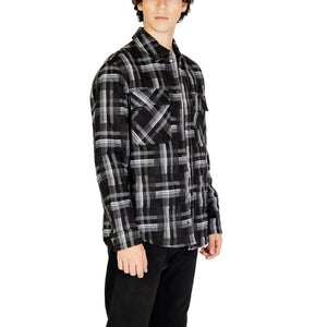 Gianni Lupo Schwarzer Polyester-Mantel