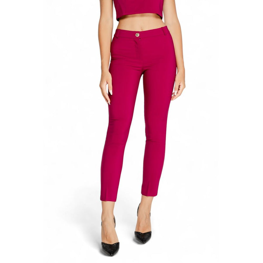 Rinascimento Bordeauxfarbene Polyester-Hose im Casual-Look