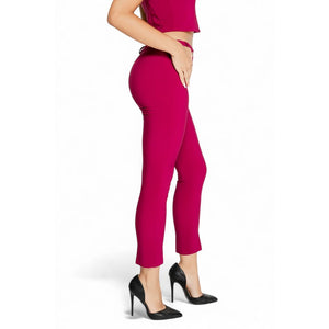 Rinascimento Bordeauxfarbene Polyester-Hose im Casual-Look
