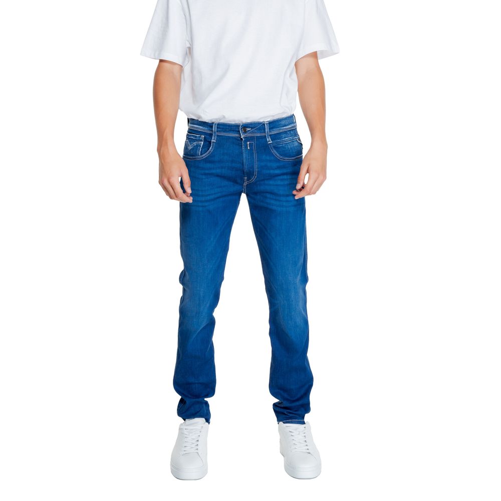 Replay Blaue Baumwolljeans im Relaxed Fit