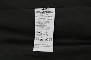 Dolce & Gabbana Schwarze STAFF Baumwollweste mit Streifen
