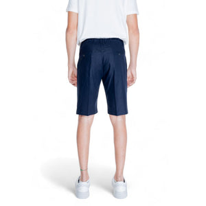 Antony Morato Blaue Leinen-Bermudashorts