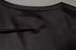 Brunello Cucinelli Schwarzes ärmelloses Tanktop aus Seidenmischung