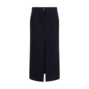Giorgio Armani Blauer Baumwollrock