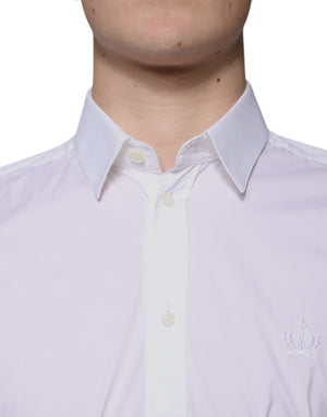 Dolce & Gabbana Weißes Hemd aus Baumwollmischung MARTINI Formal