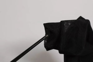 Dolce & Gabbana Schwarz Seide Mesh Socke Stil Stiefel Schuhe