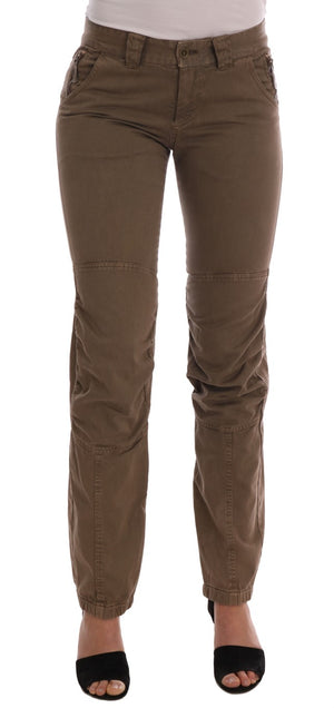 Ermanno Scervino Braun Baumwolle Casual Slim Fit Hose