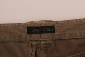 Ermanno Scervino Braun Baumwolle Casual Slim Fit Hose