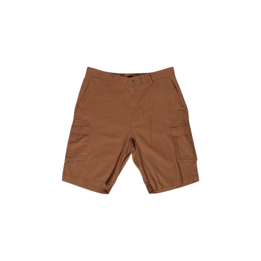 Hamaki-Ho Braune Leinen-Bermudashorts