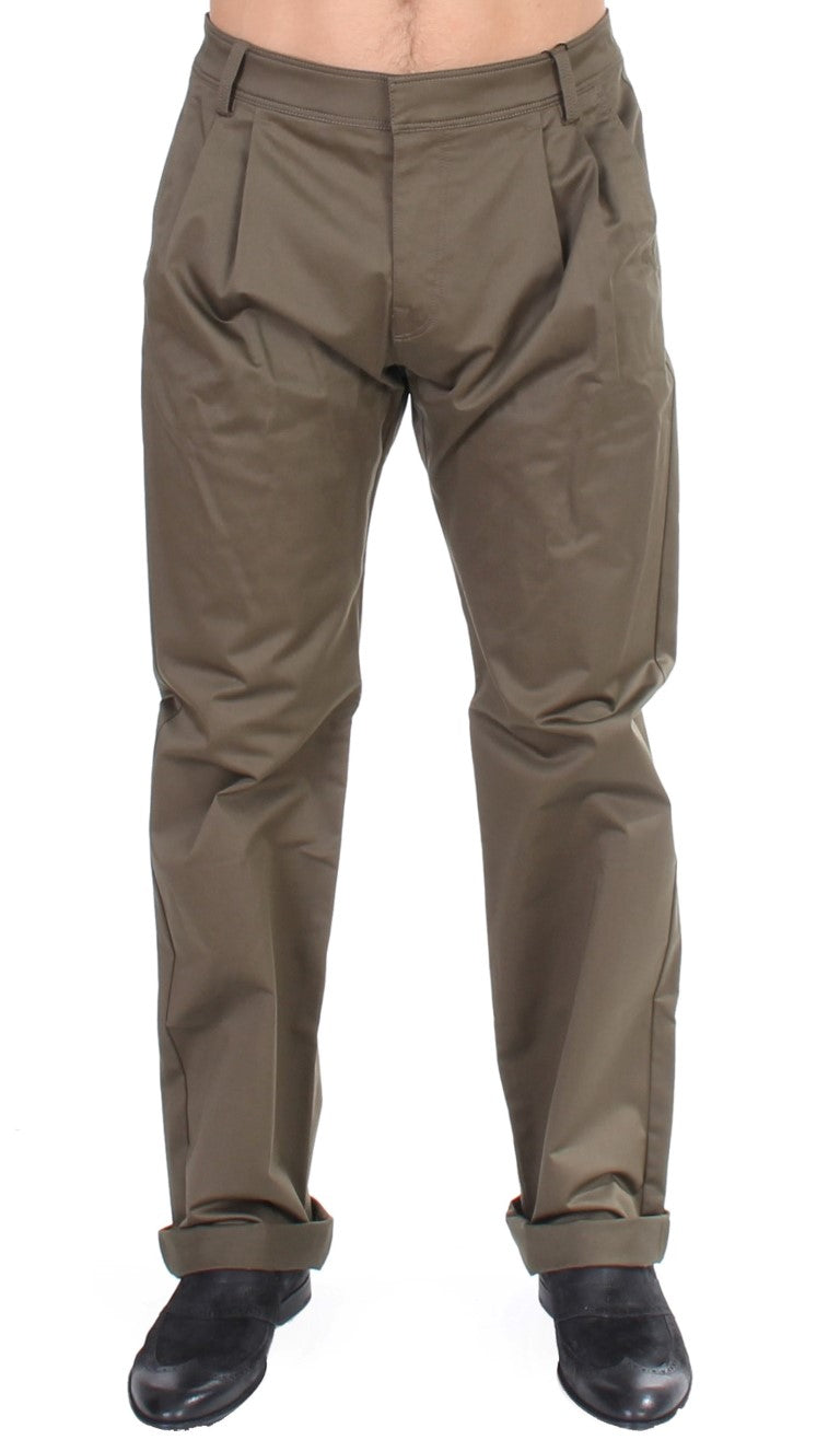 GF Ferre Grüne Cotton Stretch Comfort Fit Hose