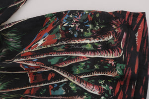 Dolce & Gabbana Schwarzes Vulkan Sizilien Kurzarm T-Shirt