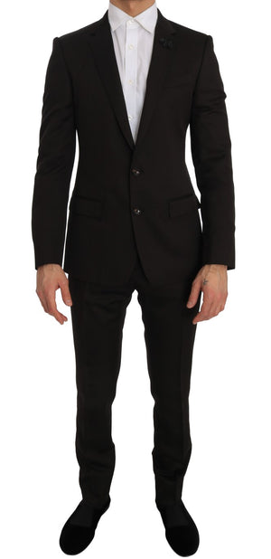 Dolce & Gabbana Braun Wolle Kristall Biene Slim Fit MARTINI