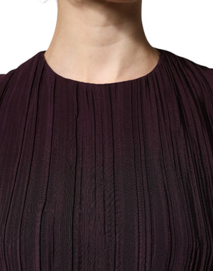 Barbara Casasola Braunes Seidenmantel-Maxikleid mit kurzen Ärmeln