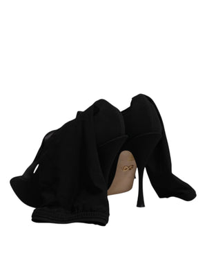 Dolce & Gabbana Schwarz Stiletto Heels Mid Calf Stiefel Schuhe