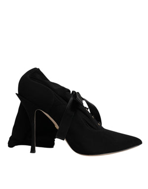 Dolce & Gabbana Schwarz Stiletto Heels Mid Calf Stiefel Schuhe