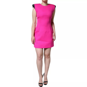 Dolce & Gabbana Rosa ärmelloses Bodycon-Minikleid in A-Linie