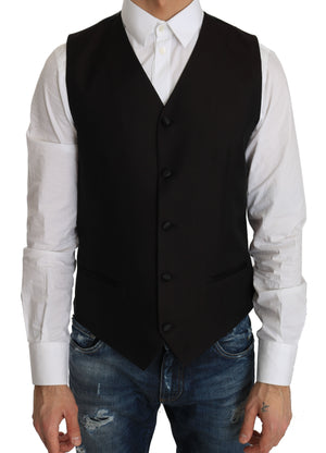 Dolce & Gabbana Schwarze Seidenweste