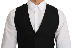 Dolce & Gabbana Schwarze Kleidungsweste aus Wolle