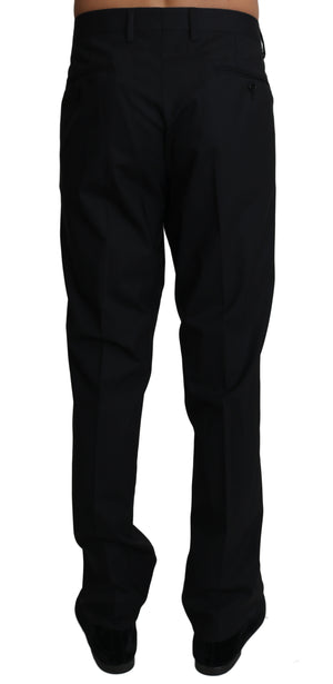 Dolce & Gabbana Schwarze Wolle Stretch Kleid Hose Hose