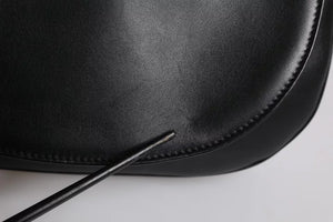 Dolce & Gabbana Schwarze Leder-Umhängetasche mit Klappe