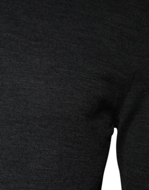 Dolce & Gabbana Grauer Wollstrick-Rollkragenpullover