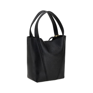 Chloé Schwarze Bos Taurus Kalbsleder Schultertasche