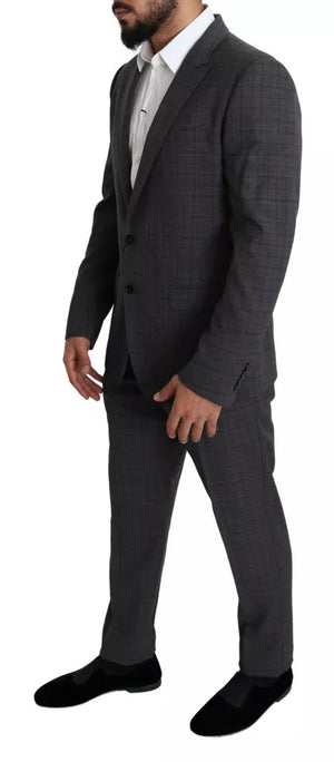Dolce & Gabbana Graue Wolle Herren Formal 2 Stück MARTINI Anzug