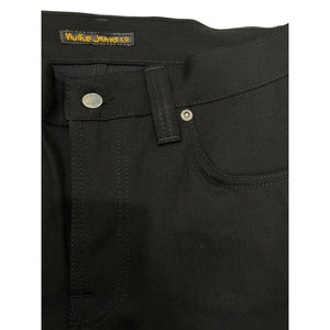 Nudie Jeans Schwarze Baumwoll-Jeans aus Denim