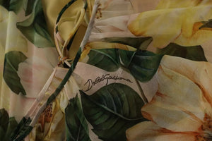 Dolce & Gabbana Langes Maxikleid mit Blumendruck aus Seide in mehreren Farben