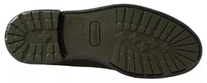 Dolce & Gabbana Grünes Leder Gummisohle Kleid Schuhe
