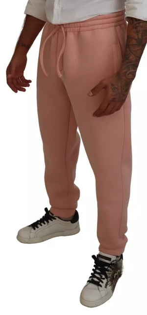 Dolce & Gabbana Rosa Polyester-Sweatpants Jogger-Hosen