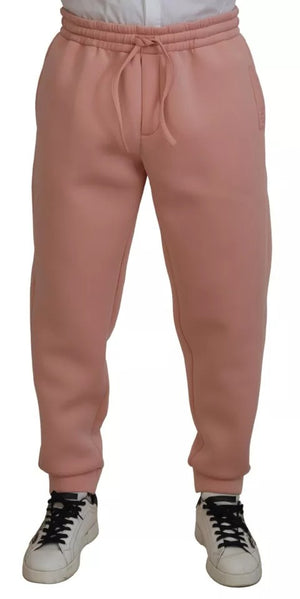 Dolce & Gabbana Rosa Polyester-Sweatpants Jogger-Hosen