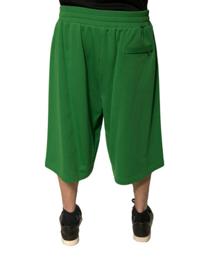 Dolce & Gabbana Grüne Baumwollmischung Herren Bermudashorts