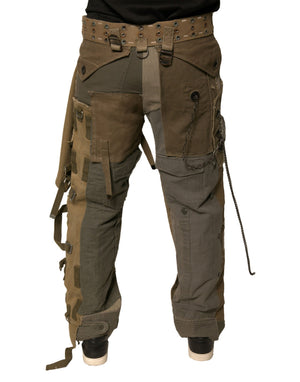 Dolce & Gabbana Multicolor Rekonstruierte Flug Cargo-Hose