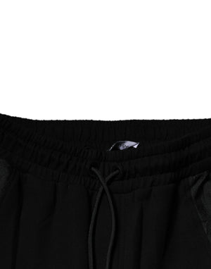 Dolce & Gabbana Schwarze Leopard Slim Fit Jogger-Hose