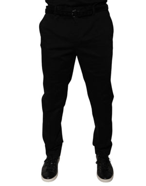 Dolce & Gabbana Schwarze konisch zulaufende formelle Anzugshose