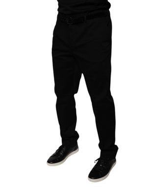 Dolce & Gabbana Schwarze konisch zulaufende formelle Anzugshose