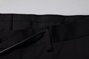 Dolce & Gabbana Schwarze konisch zulaufende formelle Anzugshose