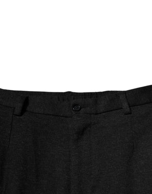 Dolce & Gabbana Schwarze Viskose Cargo Herren Freizeithosen
