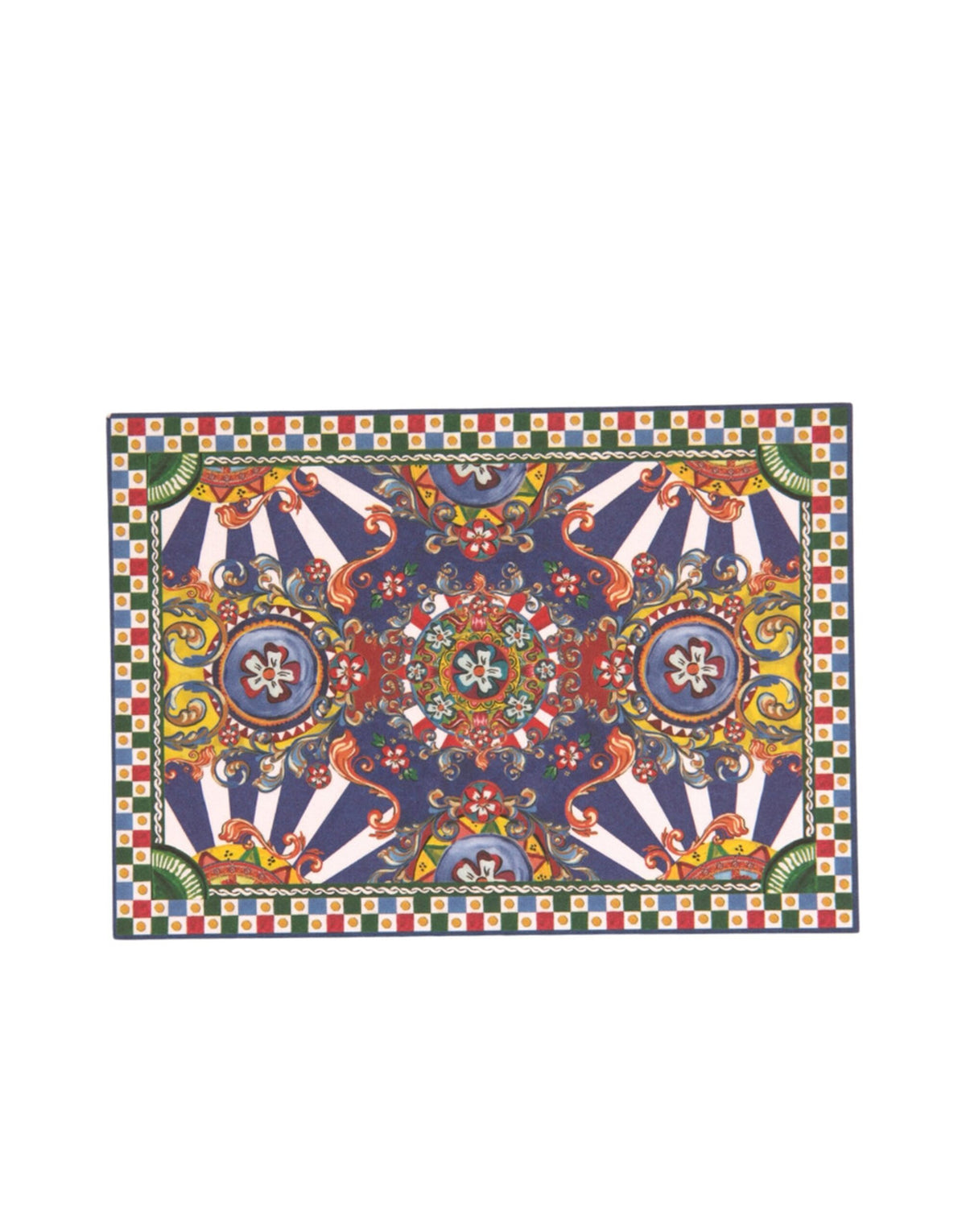 Dolce & Gabbana Multicolor Carretto Siciliano Etui für Postkarten
